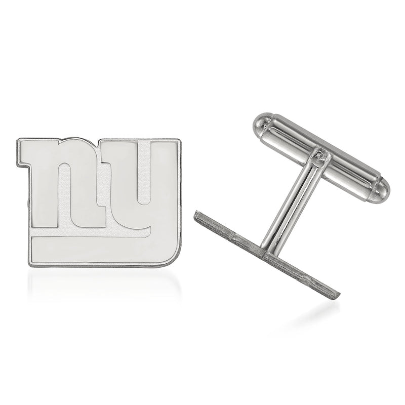 Sterling silver New York Giants logo cuff links, hinged bar design