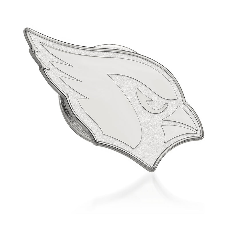 Sterling silver Arizona Cardinals bird lapel pin with detailed outline