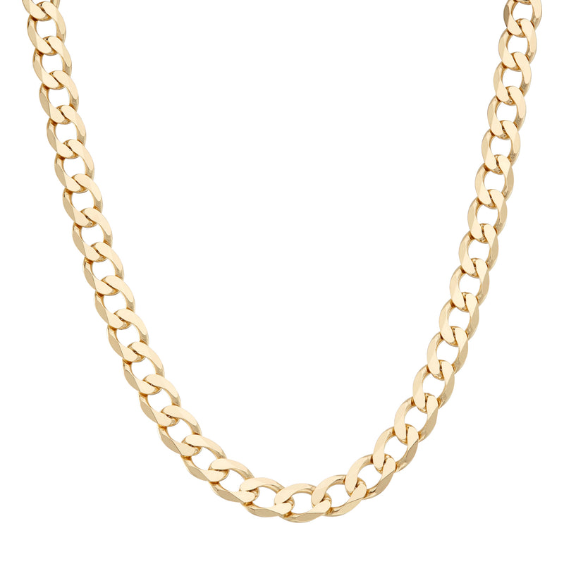 18kt gold over sterling curb-link chain necklace with chunky round links