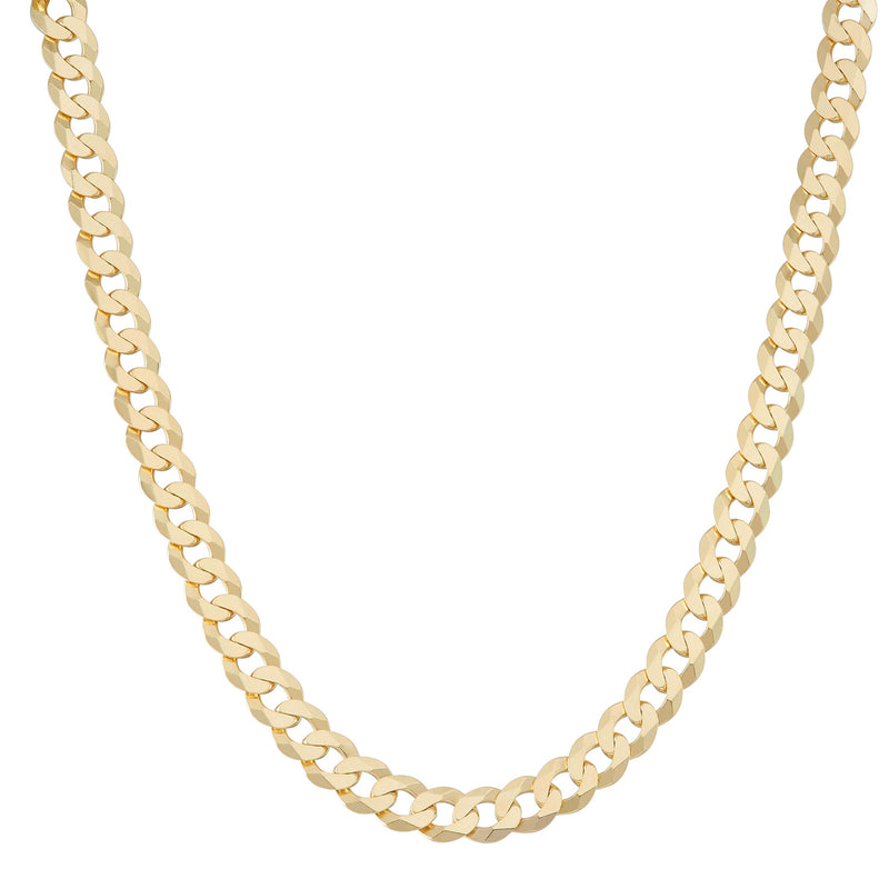 Gold-tone curb-link chain necklace with interlocking oval links