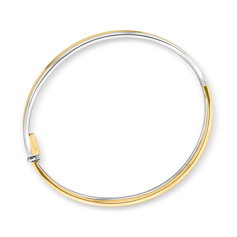 Italian 14kt Two-Tone Gold Multi-Row Bangle Bracelet. 7"