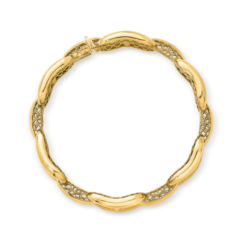 Italian 14kt Yellow Gold Mariner-Link Bracelet. 7.25"