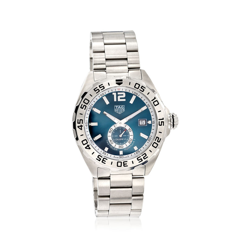 TAG Heuer Formula 1 men's stainless steel automatic wristwatch, blue dial, link bracelet