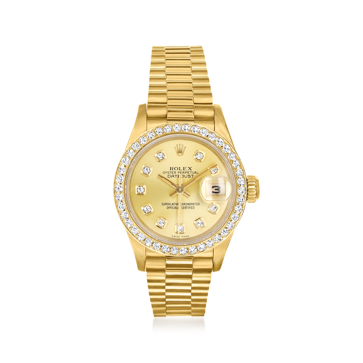 PreOwned Rolex Datejust Womens 26mm Automatic 14kt and 18kt Yellow Gold Watch