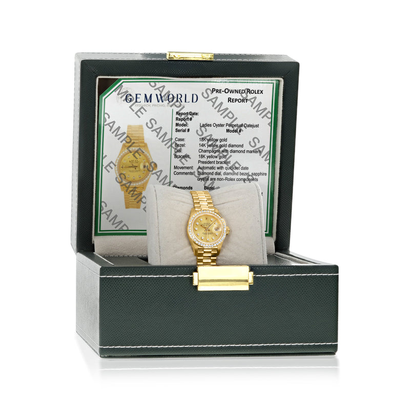 Rolex Datejust watch in presentation box with paperwork and certificate