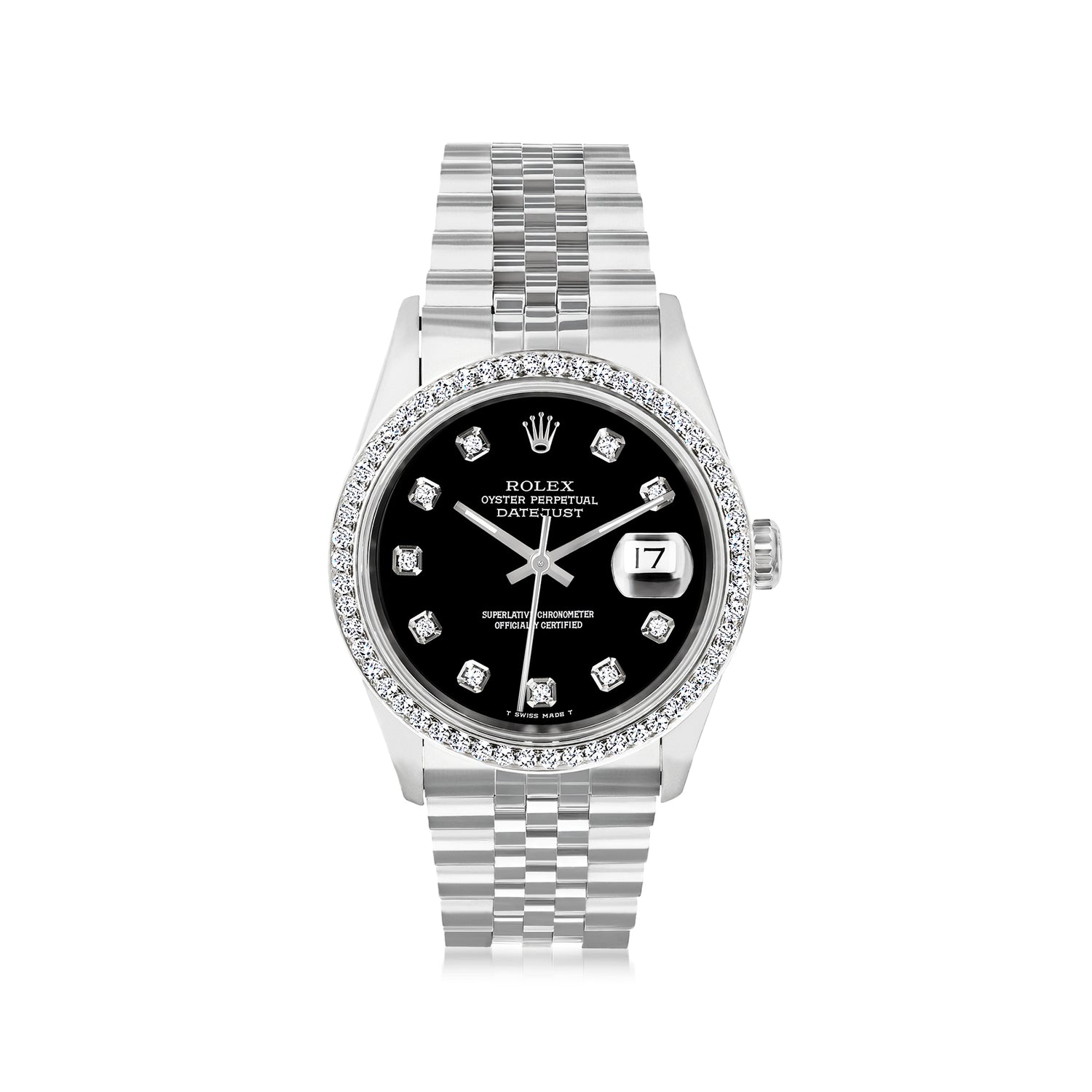 PreOwned Rolex Datejust Mens 36mm Automatic Stainless Steel and 14kt White Gold Watch