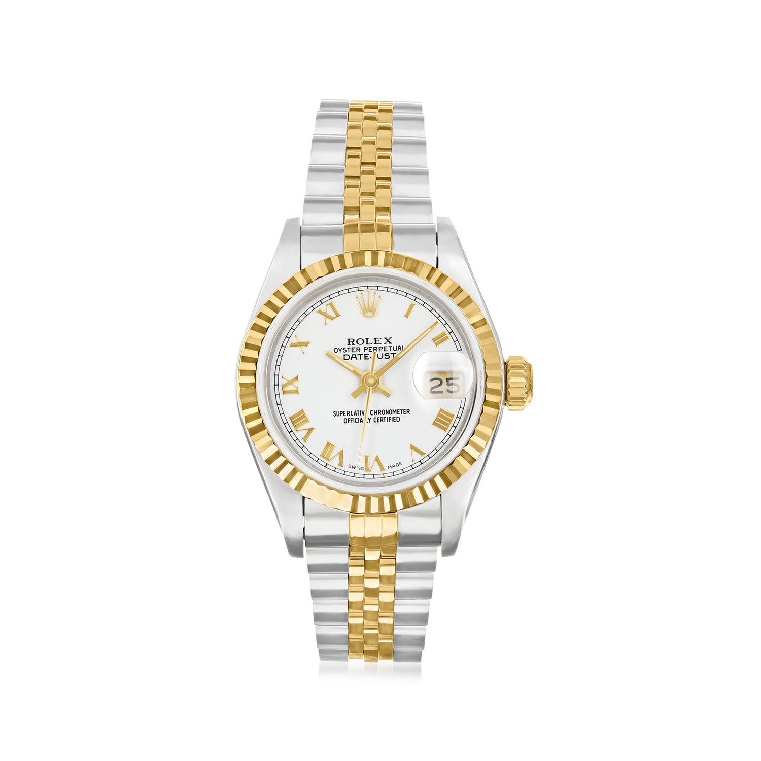 PreOwned Rolex Datejust Womens 26mm Automatic Stainless Steel and 18kt Yellow Gold Watch