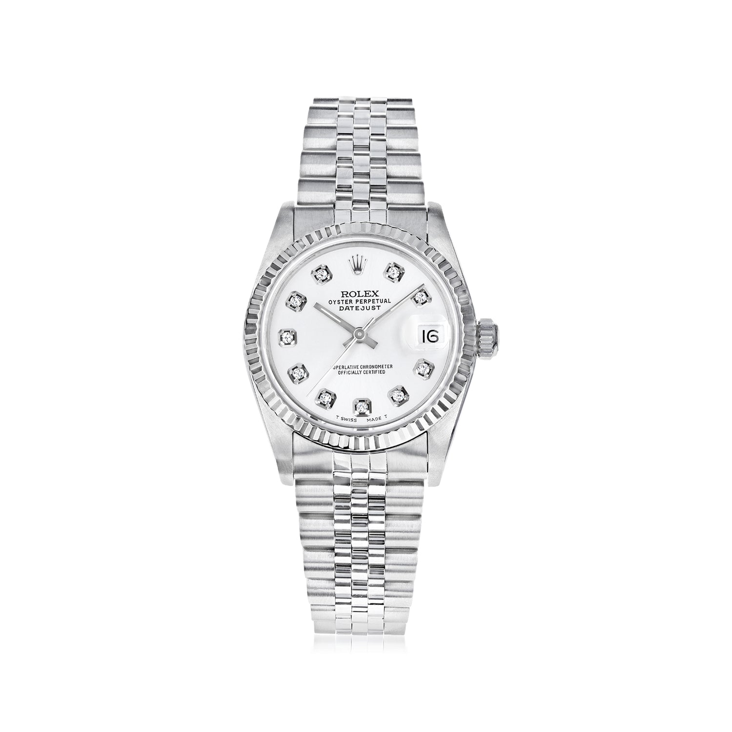 PreOwned Rolex Datejust Womens 31mm Automatic Stainless Steel and 18kt White Gold