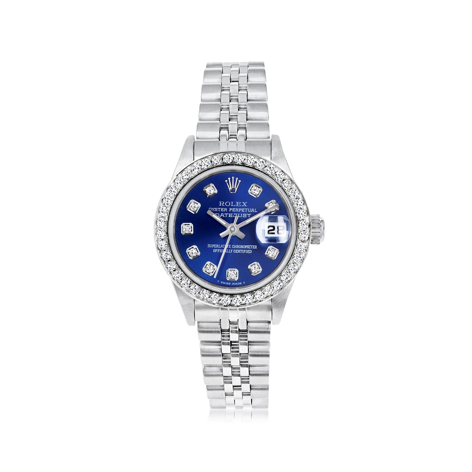 PreOwned Rolex Datejust Womens 26mm Automatic Stainless Steel and 14kt White Gold Watch