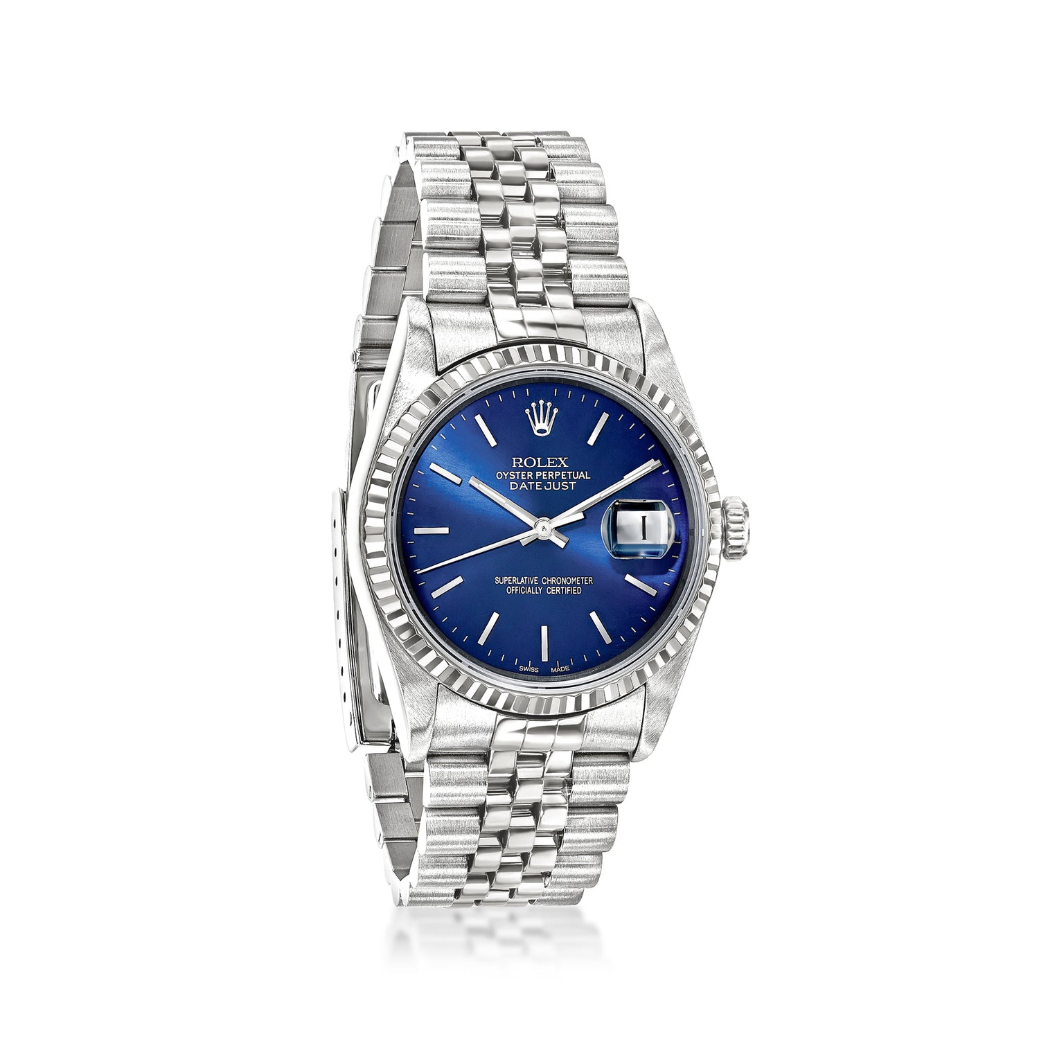 PreOwned Rolex Datejust Mens 36mm Automatic Stainless Steel and 18kt White Gold Watch