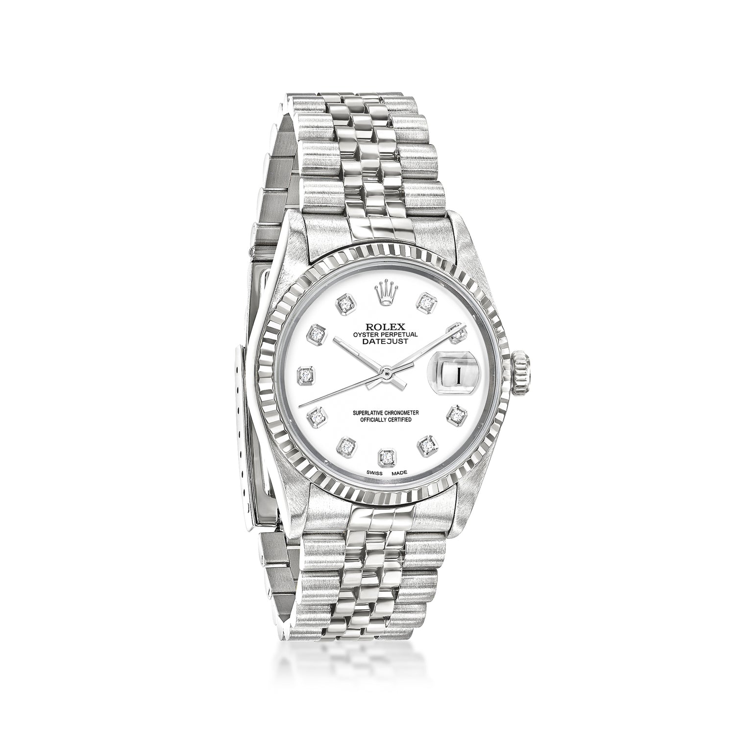 PreOwned Rolex Datejust Mens 36mm Automatic Stainless Steel and 18kt White Gold Watch