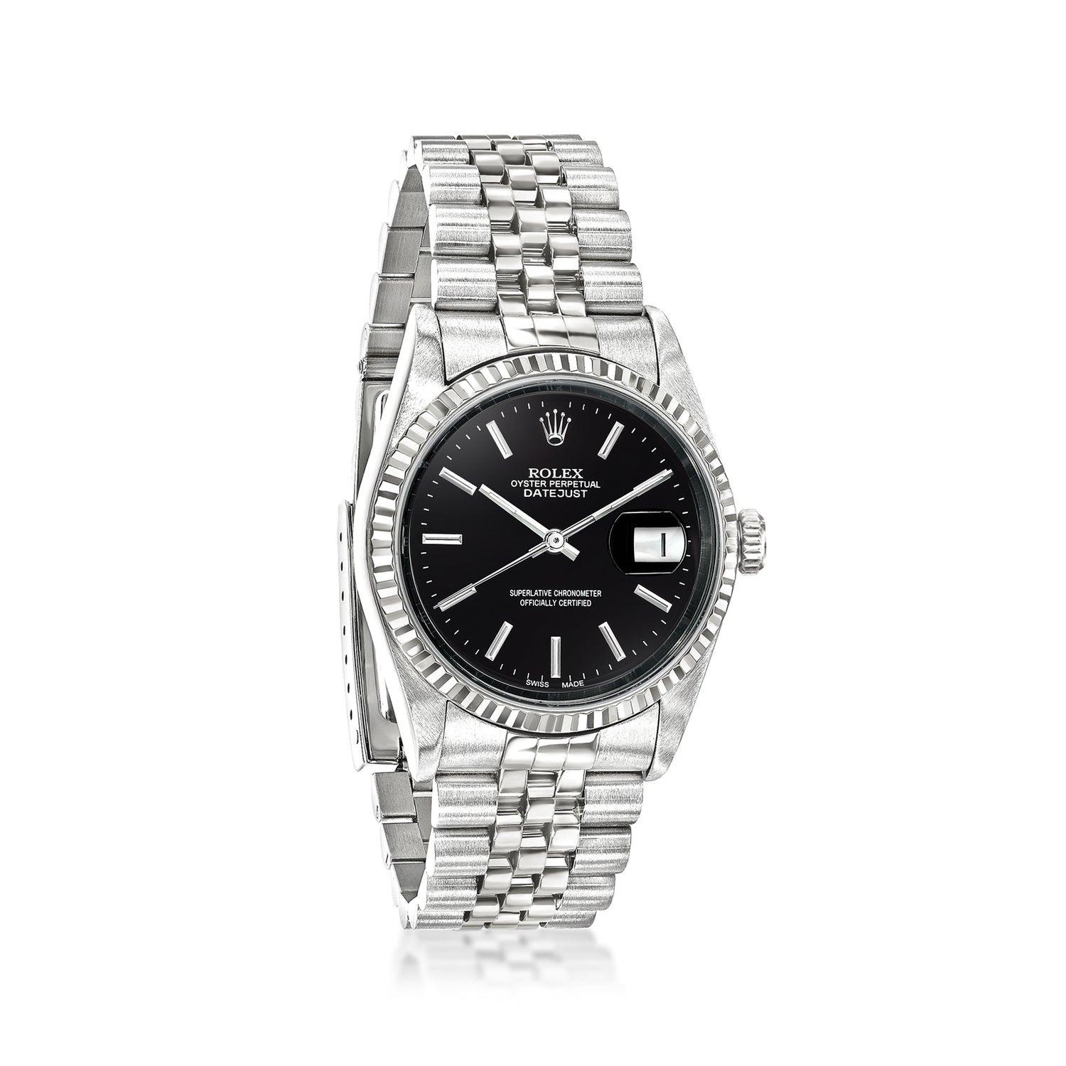 PreOwned Rolex Datejust Mens 36mm Automatic Stainless Steel and 18kt White Gold Watch