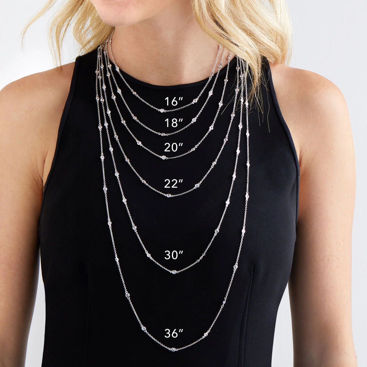 Necklace Sizing
 illustration