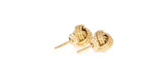 Italian 14kt Yellow Gold Love Knot Stud Earrings