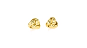 Italian 14kt Yellow Gold Love Knot Stud Earrings