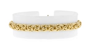 18kt Gold Over Sterling Small Byzantine Bracelet