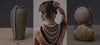 video montage of best sellers with model wearing pearls, and stone containers holding pearls