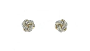 .20 ct. t.w. Diamond Love Knot Earrings in 10kt Two-Tone Gold