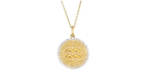 .20 ct. t.w. Diamond Zodiac Pendant Necklace in 18kt Gold Over Sterling