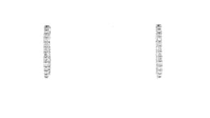 .50 ct. t.w. Lab-Grown Diamond Inside-Outside Hoop Earrings in Sterling Silver. 5/8"