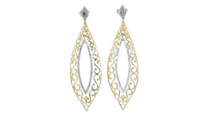 .50 ct. t.w. Diamond Teardrop Earrings in 14kt Two-Tone Gold