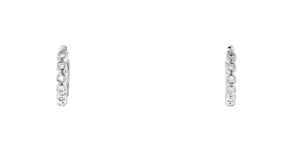 .15 ct. t.w. Bezel-Set Lab-Grown Diamond Huggie Hoop Earrings in 14kt White Gold. 1/2"