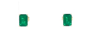 .80 ct. t.w. Lab-Grown Emerald Earrings in 18kt Gold Over Sterling