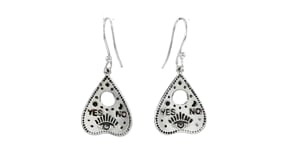 Sterling Silver Spirit Board Planchette Drop Earrings