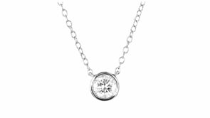 .50 Carat Bezel-Set Lab-Grown Diamond Solitaire Necklace in Sterling Silver