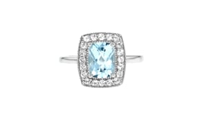 1.80 Carat Sky Blue Topaz Ring with .60 ct. t.w. White Topaz in Sterling Silver