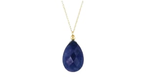 8.00 Carat Sapphire Necklace in 10kt Yellow Gold