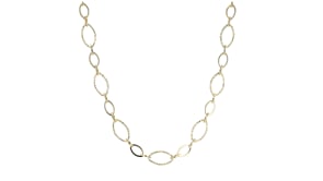 Italian 18kt Yellow Gold Oval-Link Necklace