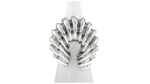 C. 1980 Vintage Sterling Silver Twisted Swirl Ring. Size 6.5