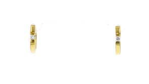 .10 ct. t.w. Lab-Grown Diamond Hoop Earrings in 18kt Gold Over Sterling. 1/2"