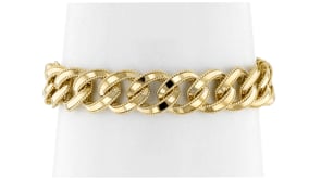 Italian 14kt Yellow Gold Curb-Link Bracelet. 7"