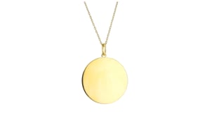 Italian 10kt Yellow Gold 3/4" Personalized Disc Charm