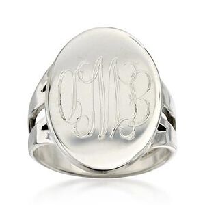 Sterling Silver Personalized Signet Ring #773548