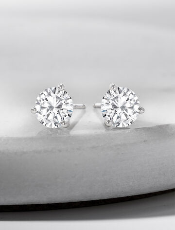 Round Diamond Stud Earrings Premier Collection