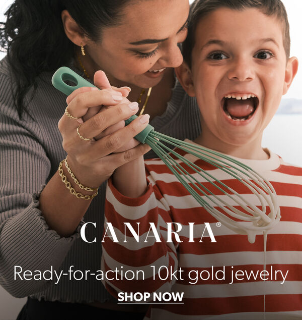 Canaria. Ready-for-action 10kt gold jewelry. Shop Now