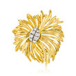 C. 1970 Vintage Danfrere .55 ct. t.w. Diamond Burst Pin in 18kt Yellow Gold