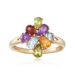 1.00 ct. t.w. Multi-Stone Cluster Ring in 18kt Rose Gold Over Sterling Silver