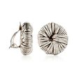 Sterling Silver Roped Knot Clip-On Earrings  