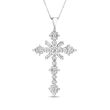 1.50 ct. t.w. Diamond Cross Pendant Necklace in 14kt White Gold