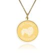 14kt Yellow Gold Sheepdog Pendant Necklace