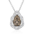 Le Vian &quot;Creme Brulee&quot; .51 ct. t.w. Chocolate and Nude Diamond Pendant Necklace in 14kt Vanilla Gold