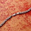 4mm Sterling Silver Rope Chain Necklace
