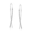 .50 ct. t.w. Diamond Curved Linear Drop Earrings in 14kt White Gold