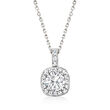 2.90 ct. t.w. CZ Jewelry Set: Pendant Necklace and Stud Earrings in Sterling Silver