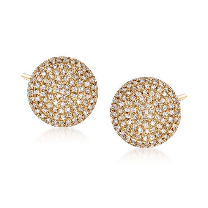.35 ct. t.w. Diamond Circle Earrings in 14kt Yellow Gold