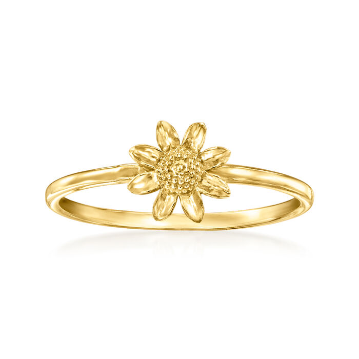 14kt Yellow Gold Sunflower Ring
